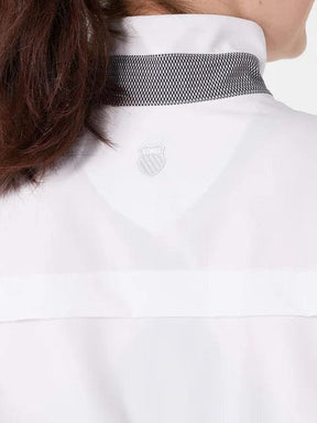 Women's K-Swiss Crop Long Sleeve Quarter Zip Tennis Top Women's Clothing 