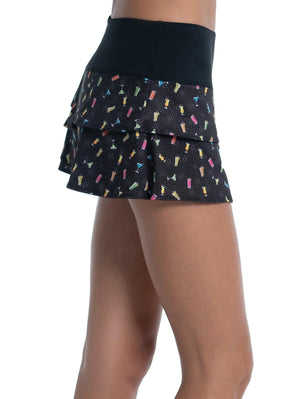 Women's Lucky In Love Happy Hour Scallop Tennis Skirt Women's Clothing 