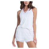 Lucky In Love Women's Blossom Tennis Tank Top Women's Clothing 