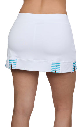 Sofibella 13" Skort - White / Aqua Women's Clothing 