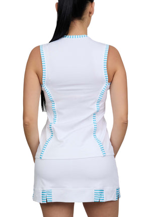 Sofibella Tank - White / Aqua Women's Clothing 
