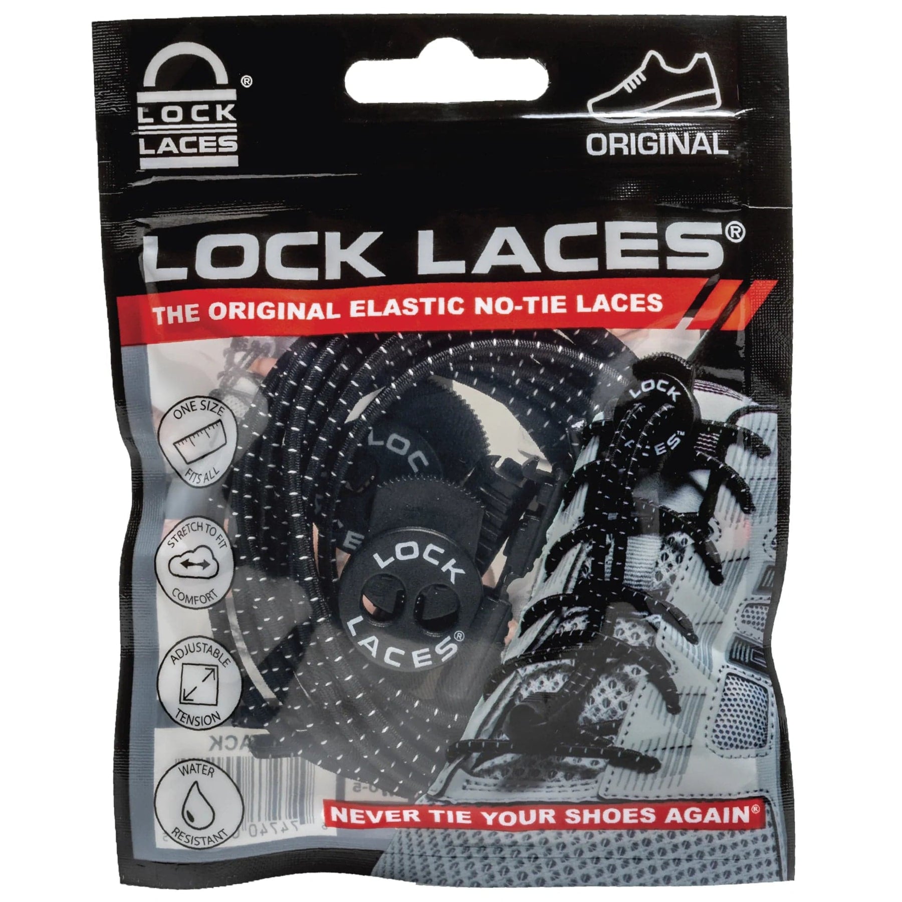 Lock Laces- The Original Elastic No-Tie Laces Shoe Laces 