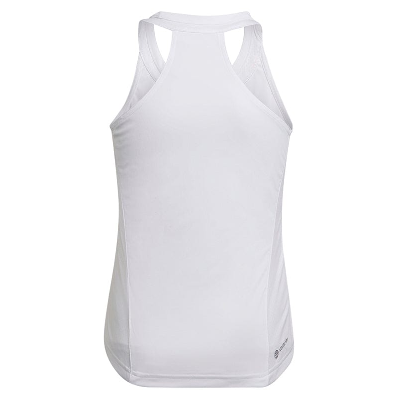 Girls Adidas Club Tank - White Junior Clothing 