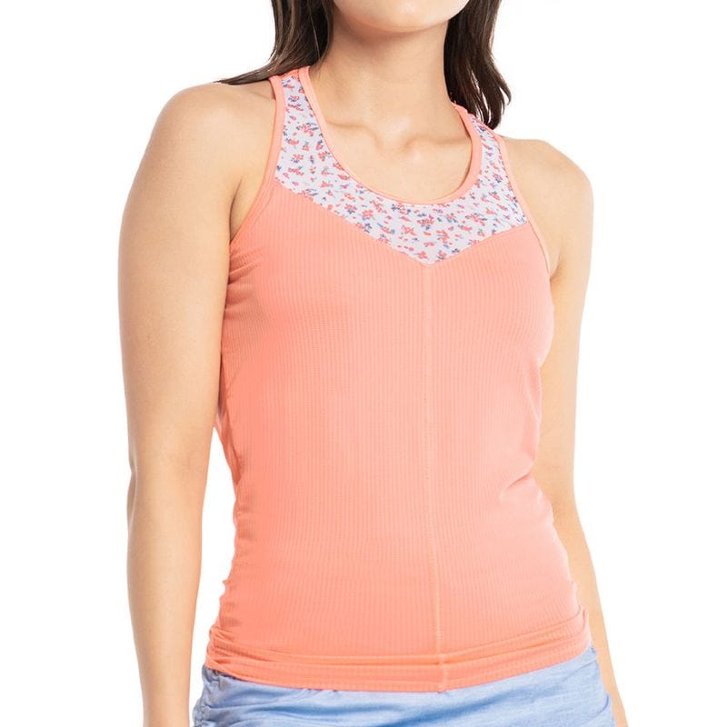 Lucky In Love Women's Liberty Blossom Tie Back Tennis Tank Top Women's Clothing 