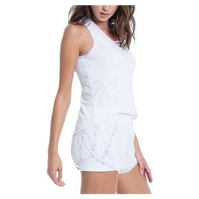 Lucky In Love Women's Blossom Tennis Tank Top Women's Clothing 
