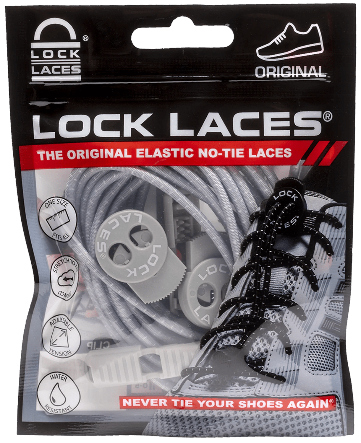 Lock Laces- The Original Elastic No-Tie Laces Shoe Laces 