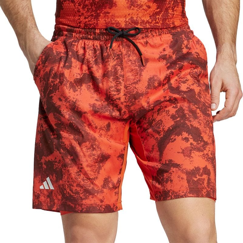 Men's Adidas Paris Heat Ready 2 in 1 Tennis Shorts Men's Clothing 