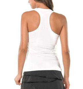 Lucky In Love Women's V-Neck Tennis Tank with Bra Women's Clothing 