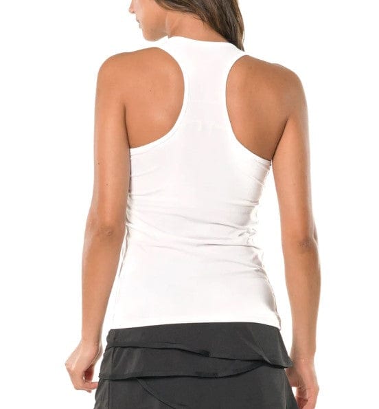 Lucky In Love Women's V-Neck Tennis Tank with Bra Women's Clothing 