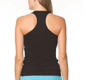 Lucky In Love Women's V-Neck Tennis Tank with Bra Women's Clothing 