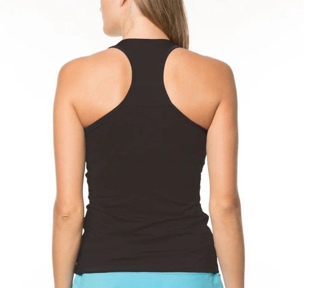 Lucky In Love Women's V-Neck Tennis Tank with Bra Women's Clothing 