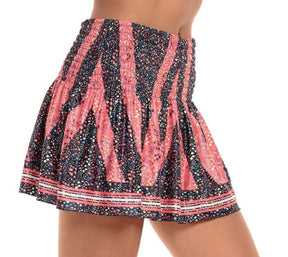 Women's Lucky In Love Long Flower Power Smocked Tennis Skirt Women's Clothing 