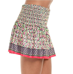 Lucky In Love Women's Long Oopsie Daisy Smocked Tennis Skirt Women's Clothing 
