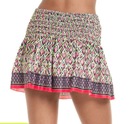 Lucky In Love Women's Long Oopsie Daisy Smocked Tennis Skirt Women's Clothing 