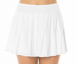 Lucky In Love Womens Long Retro Pleated Tennis Skirt Women's Clothing 