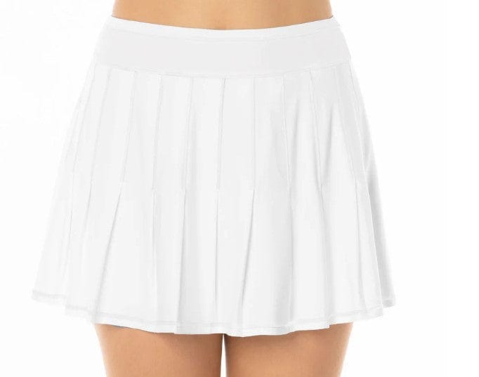 Lucky In Love Womens Long Retro Pleated Tennis Skirt Women's Clothing 