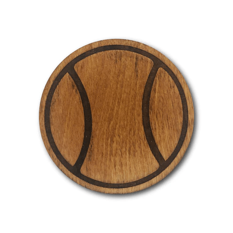 Racquet Inc. Premium Wood Drink Coasters (6-Pack)-Pickleball and Tennis Gifts 