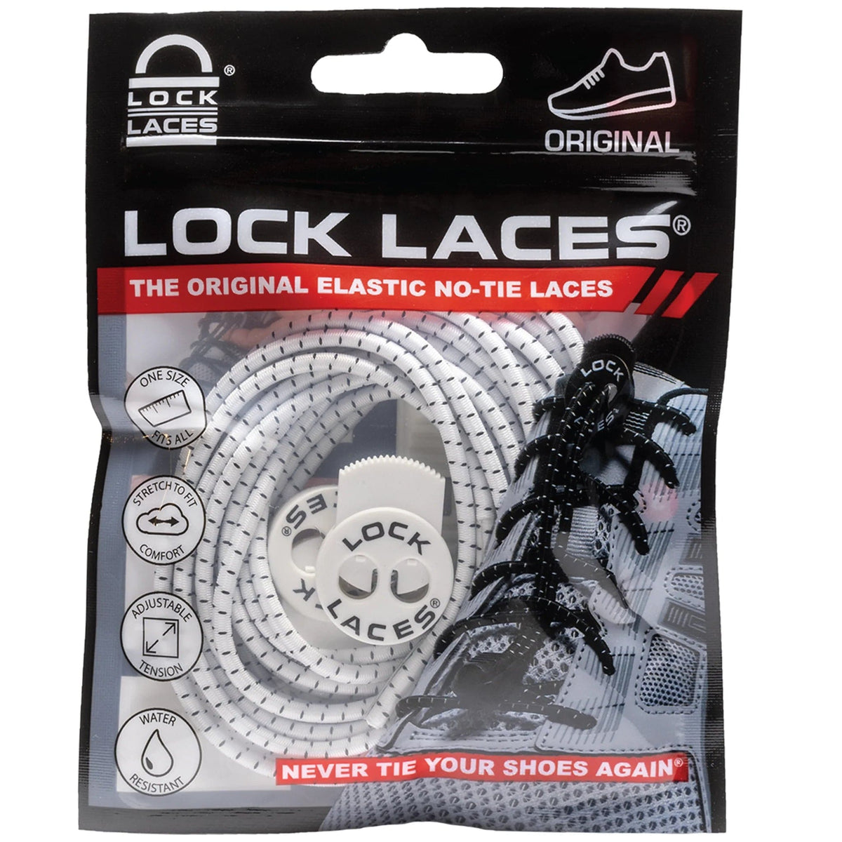 Lock Laces- The Original Elastic No-Tie Laces Shoe Laces 