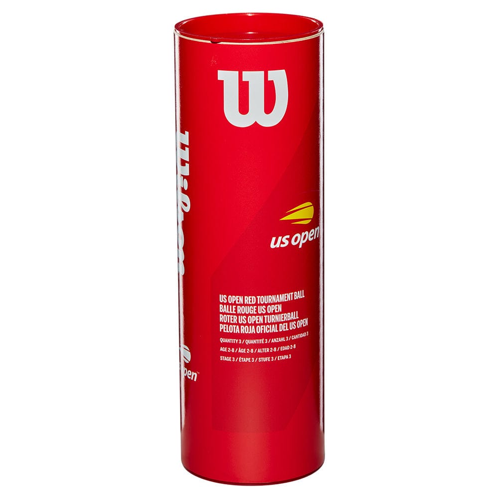 Wilson US Open Tournament Junior Red Dot Tennis Ball (3 Ball Can) Junior Tennis Balls 