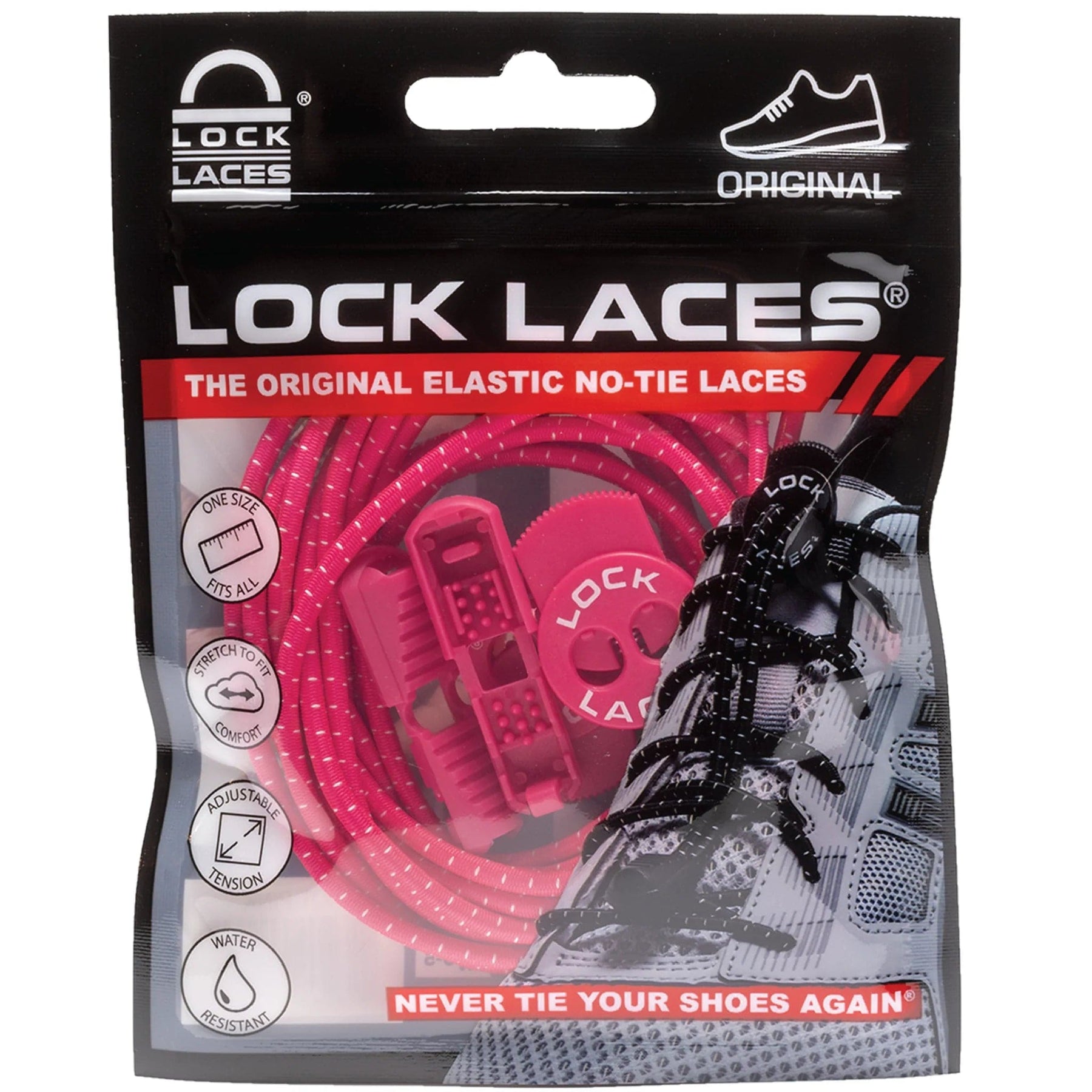 Lock Laces- The Original Elastic No-Tie Laces Shoe Laces 