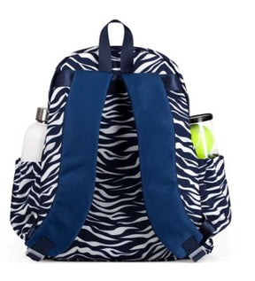 Ame & LuLu Game On Navy Tiger Tennis Backpack Tennis Bags 