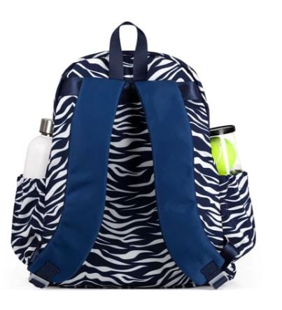 Ame & LuLu Game On Navy Tiger Tennis Backpack Tennis Bags 