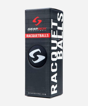 Gearbox Racquetball 3-Ball Pack - Sleek Black Racquetball Balls 